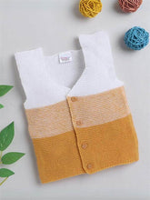 Little Angels Buttoned Up Bliss Vest Sleeveless/vests Buttoned Up Bliss Vest 0-3 M / Mustard & White / Baby Wool